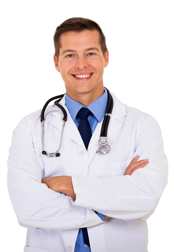Doctor with digital tablet